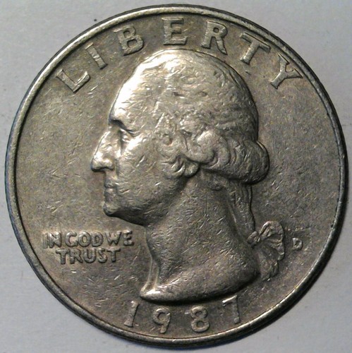 1987 washington quarters - d,