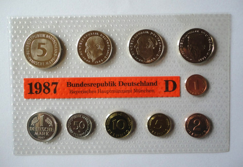 Brd kursmünzensatz 1987 - brd,