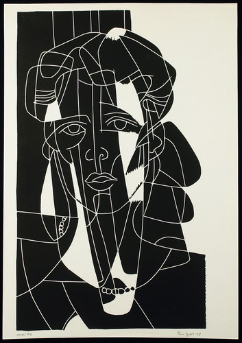 Untitled 1958 linolschnitt - untitled,, 1958.